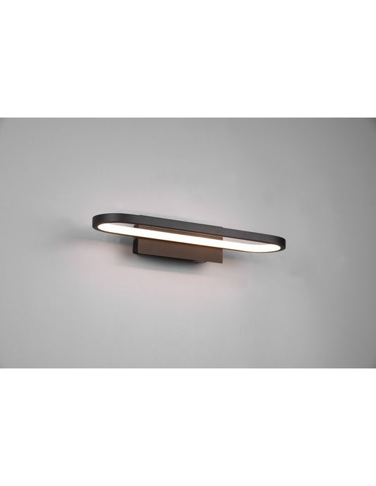 Applique Murale Salle de Bain LED Moderne Gianni Noir IP44 Trio Lighting