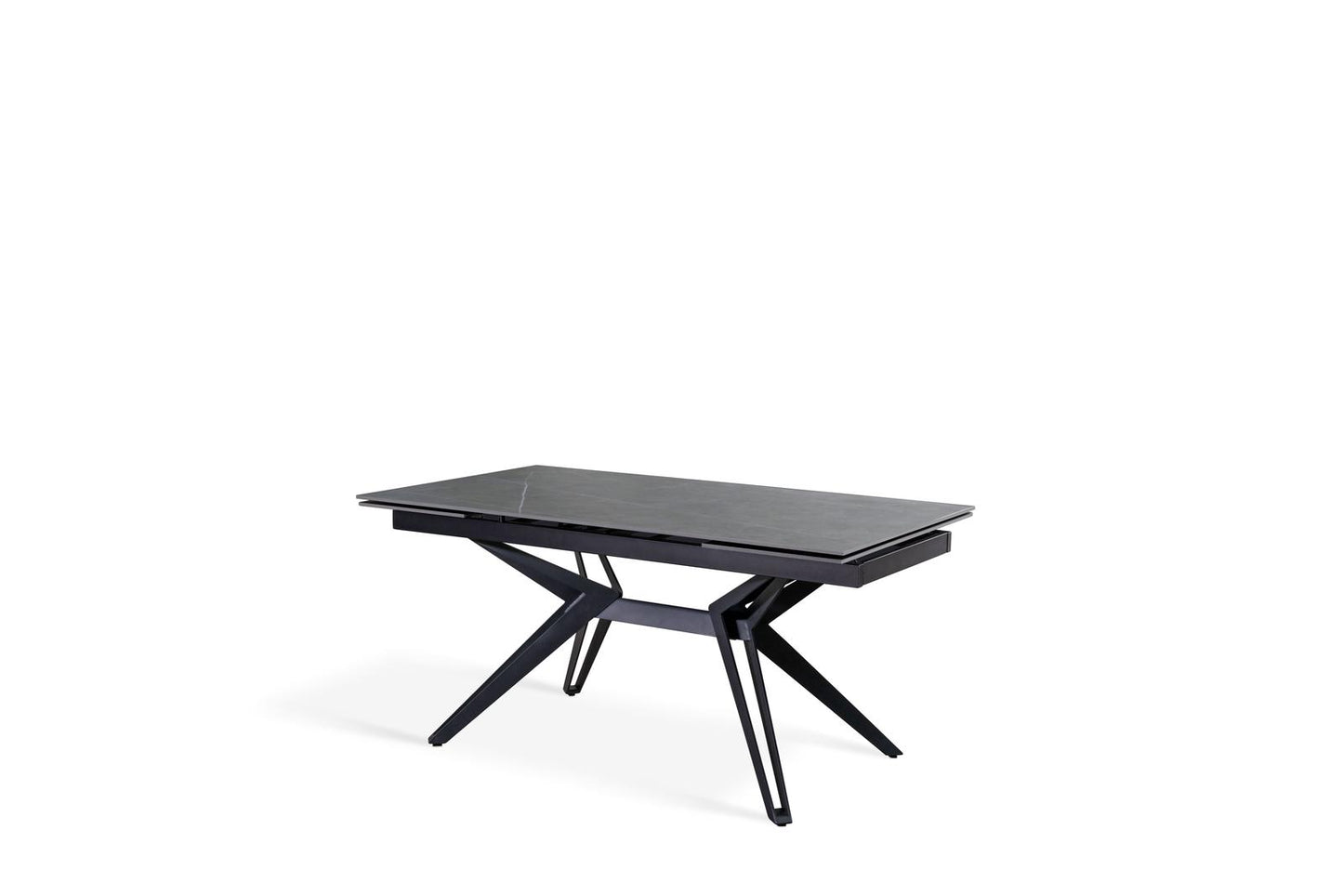 Table extensible gris-noir 90 cm x 160-240 cm cm H. 76 cm