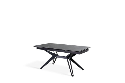 Table extensible gris-noir 90 cm x 160-240 cm cm H. 76 cm