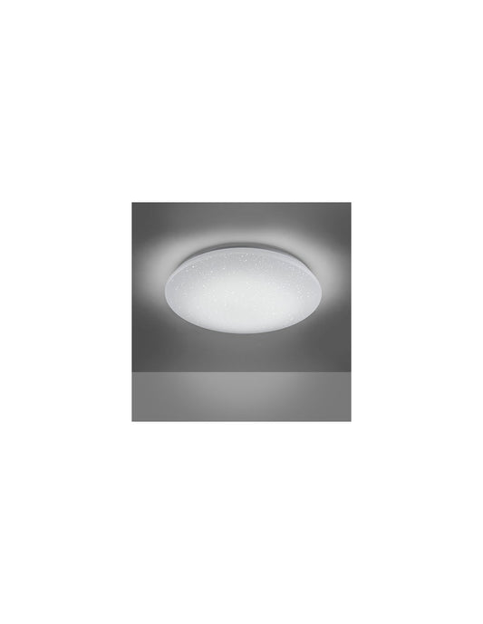 Plafonnier LED RGB moderne effet ciel étoilé Charly Blanc Ø50 cm Trio Lighting