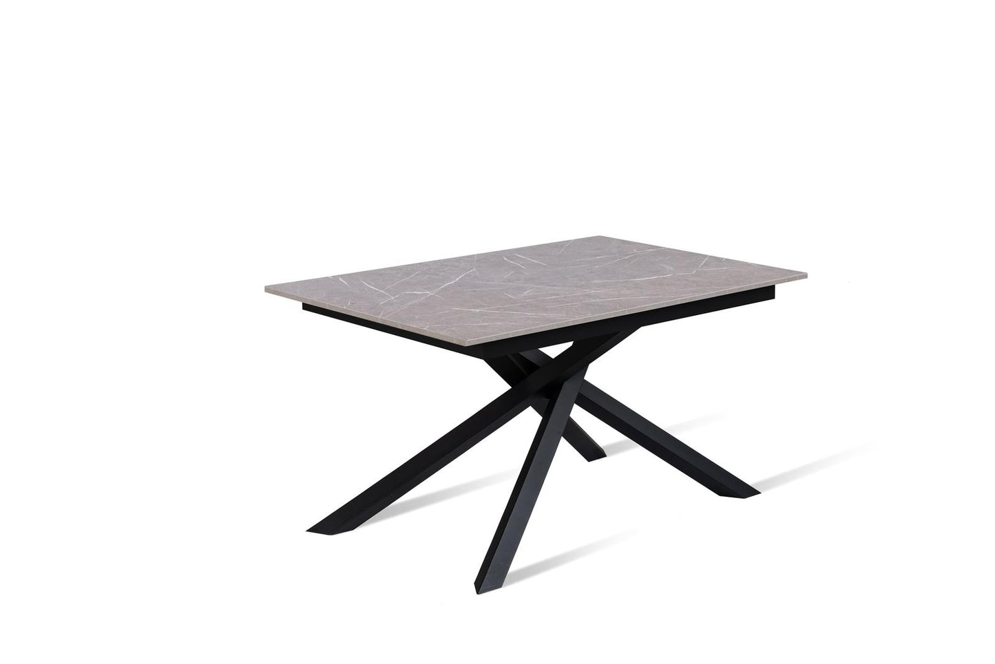 Table extensible noir anthracite 90 cm x 140- 190 cm H. 76 cm