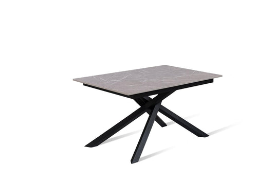 Table extensible noir anthracite 90 cm x 140- 190 cm H. 76 cm