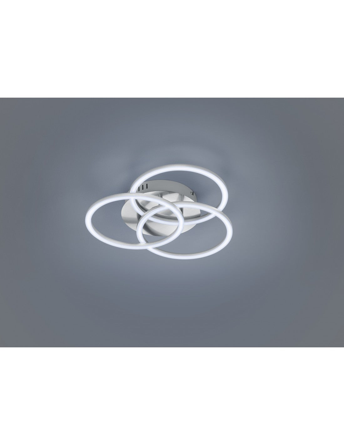 Plafonnier 3 anneaux orientables LED Dimmer Circle Nichel Trio Lighting