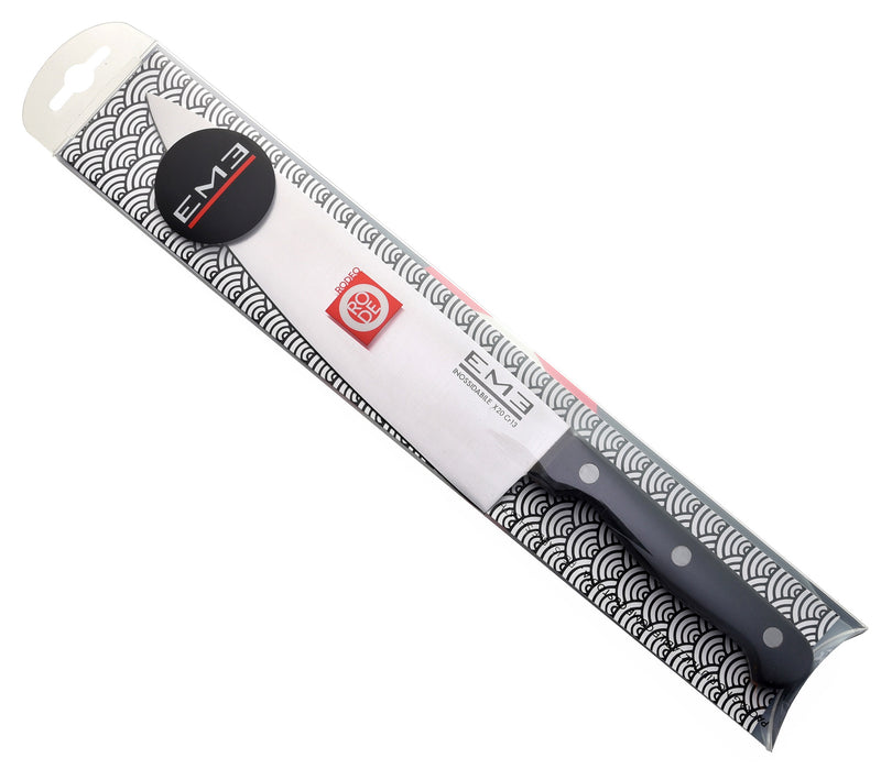 Couteau de cuisine professionnel avec lame de 20 cm et manche POM riveté, parfait pour tous les besoins culinaires.