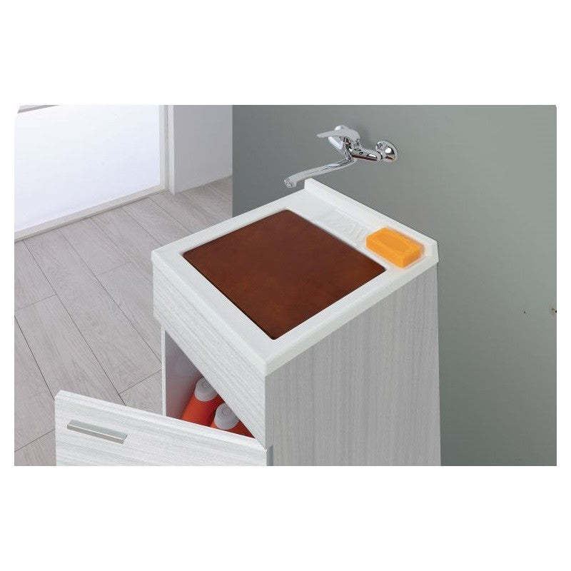 Évier 1 porte Gris 45x50x h83 cm