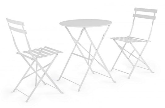 Ensemble table et chaises de jardin Bizzotto blanc Bizzotto