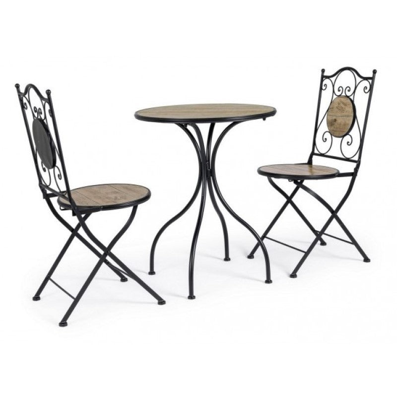 Ensemble de 3 tables pliantes et 2 chaises Kansas