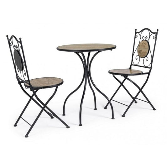 Ensemble de 3 tables pliantes et 2 chaises Kansas