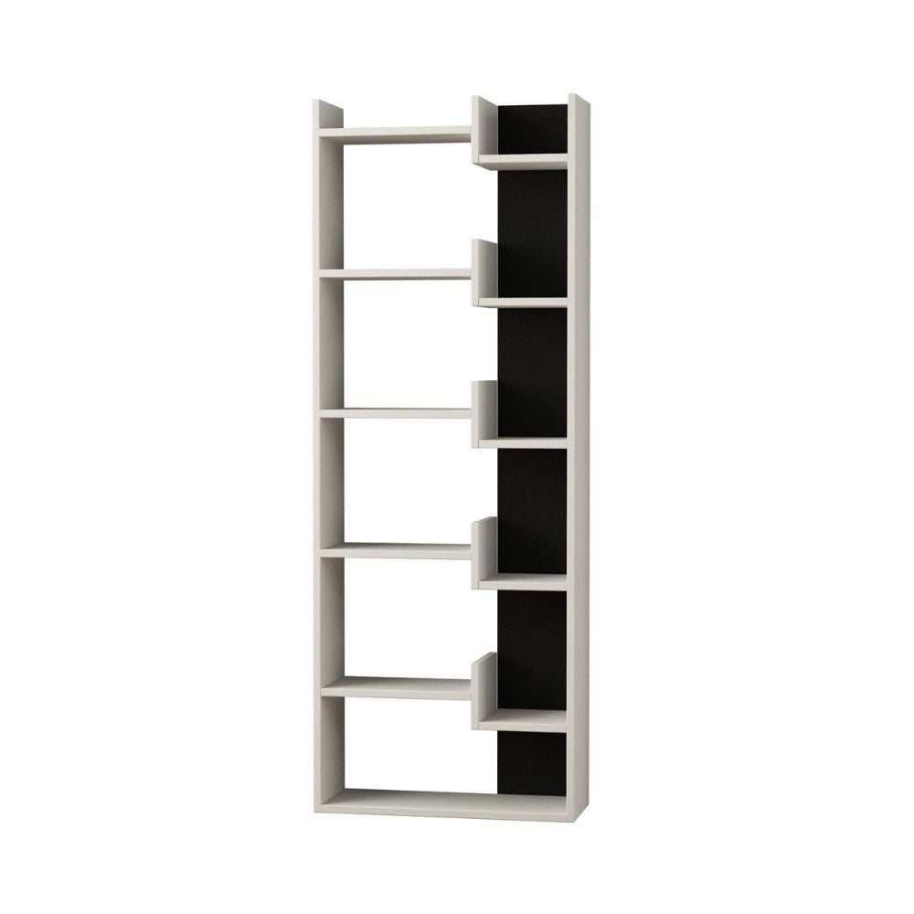 Bibliothèque Oppa blanc anthracite