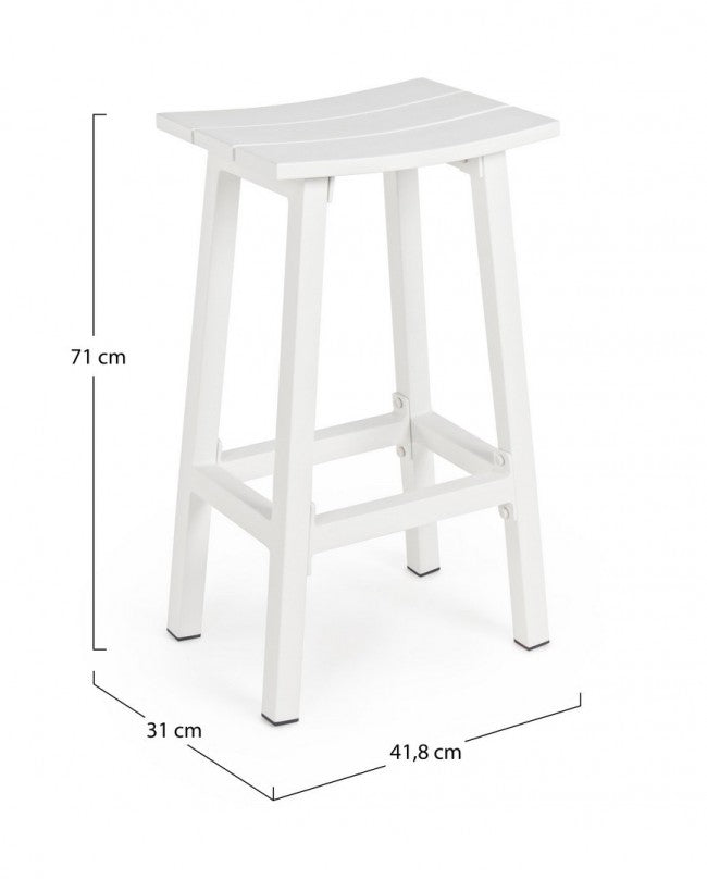 Tabouret de bar Skipper Blanc h71cm