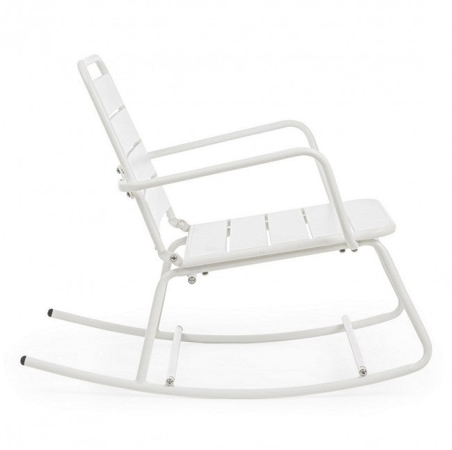Fauteuil à bascule blanc Bizzotto Lillian