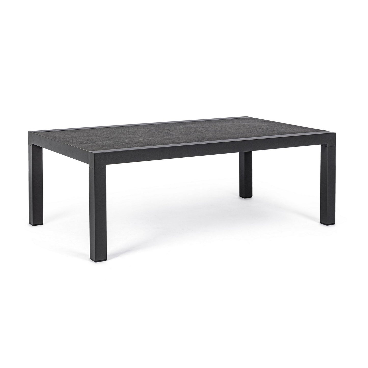 Table basse Kledi en aluminium anthracite 120x70x43h cm