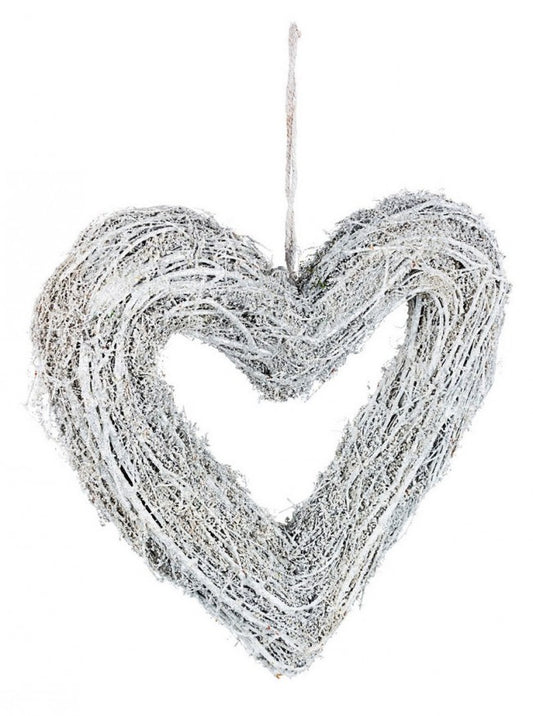 4x Pendentif Coeur Forêt Blanche