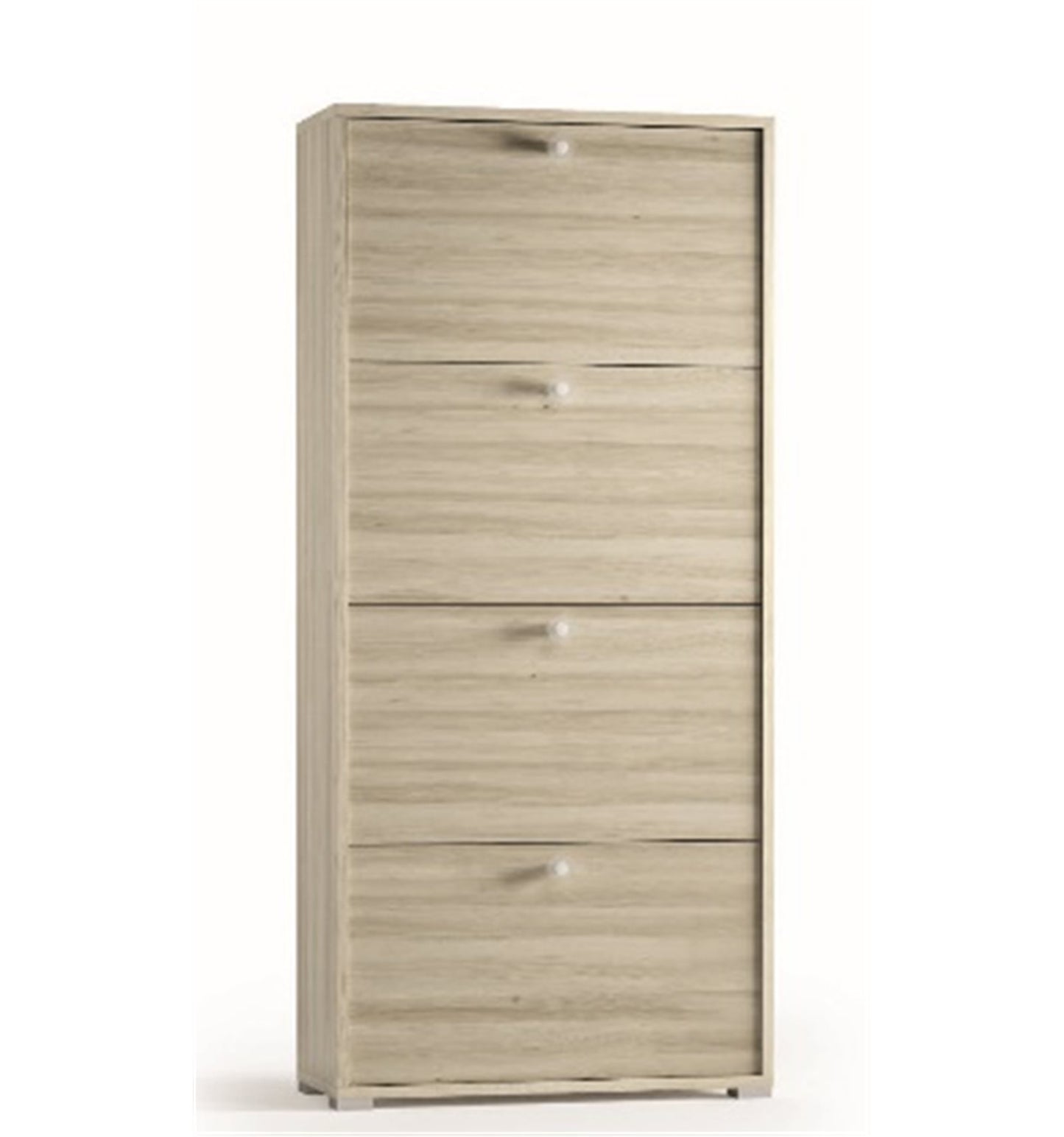 Étagère à chaussures double profondeur avec 4 portes pouvant accueillir jusqu'à 18 paires de chaussures