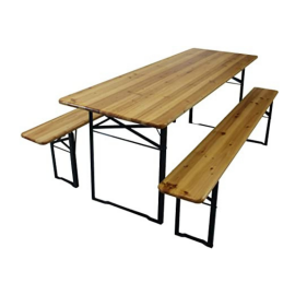 Ensemble de brasserie en bois et métal Cm. 220x80x76h