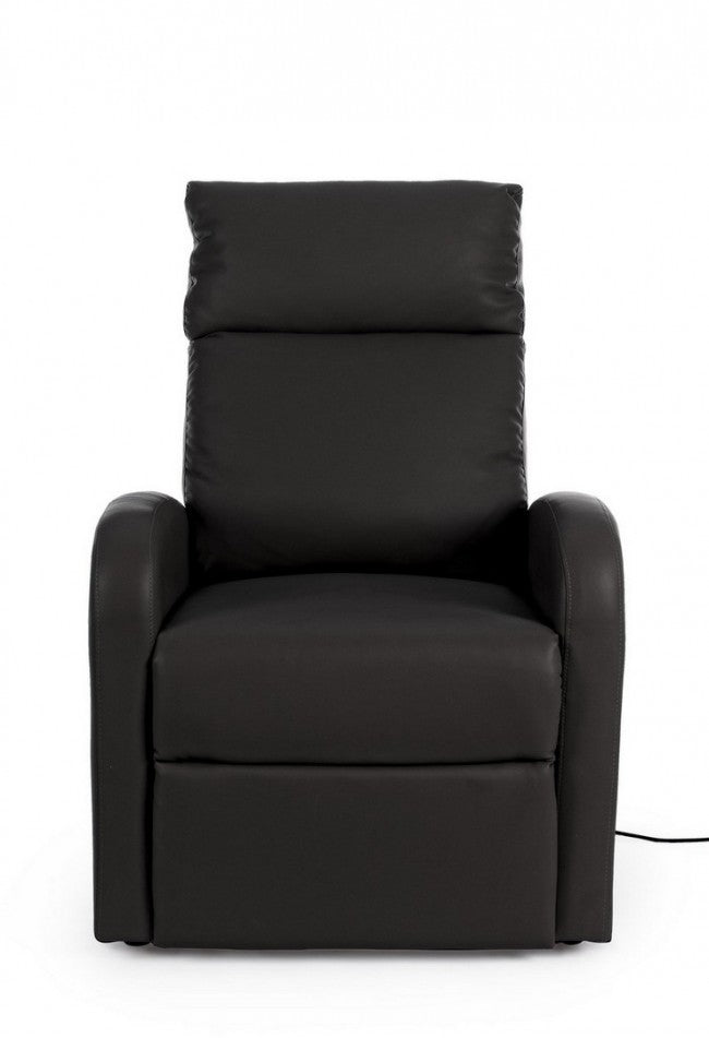 Fauteuil releveur en éco-cuir noir