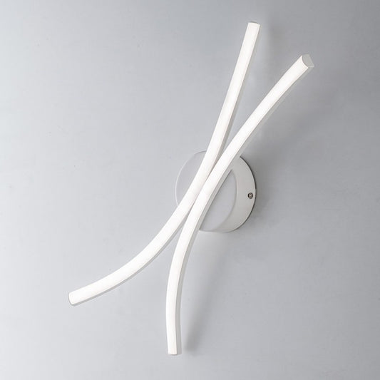 Applique murale en métal et aluminium LED intégrée blanche 15x h22 cm