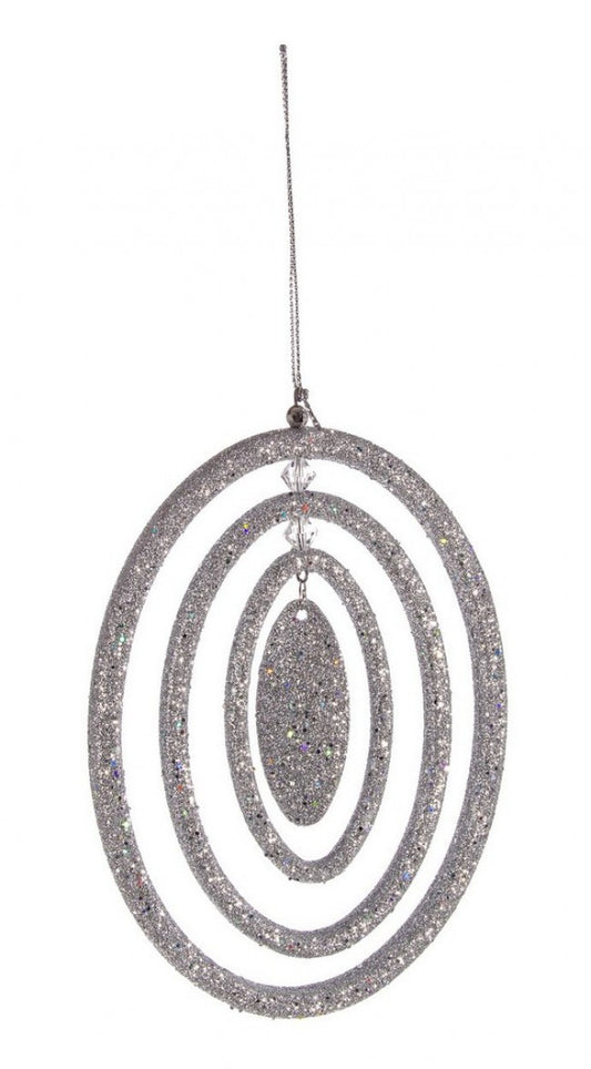12x pendentif mode ovale en argent