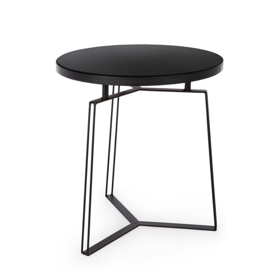 Table basse en métal noir style design 50 cm
