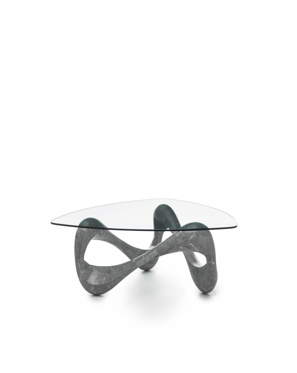 Table basse gris transparent 100 cm x 100 cm H. 42,5 cm
