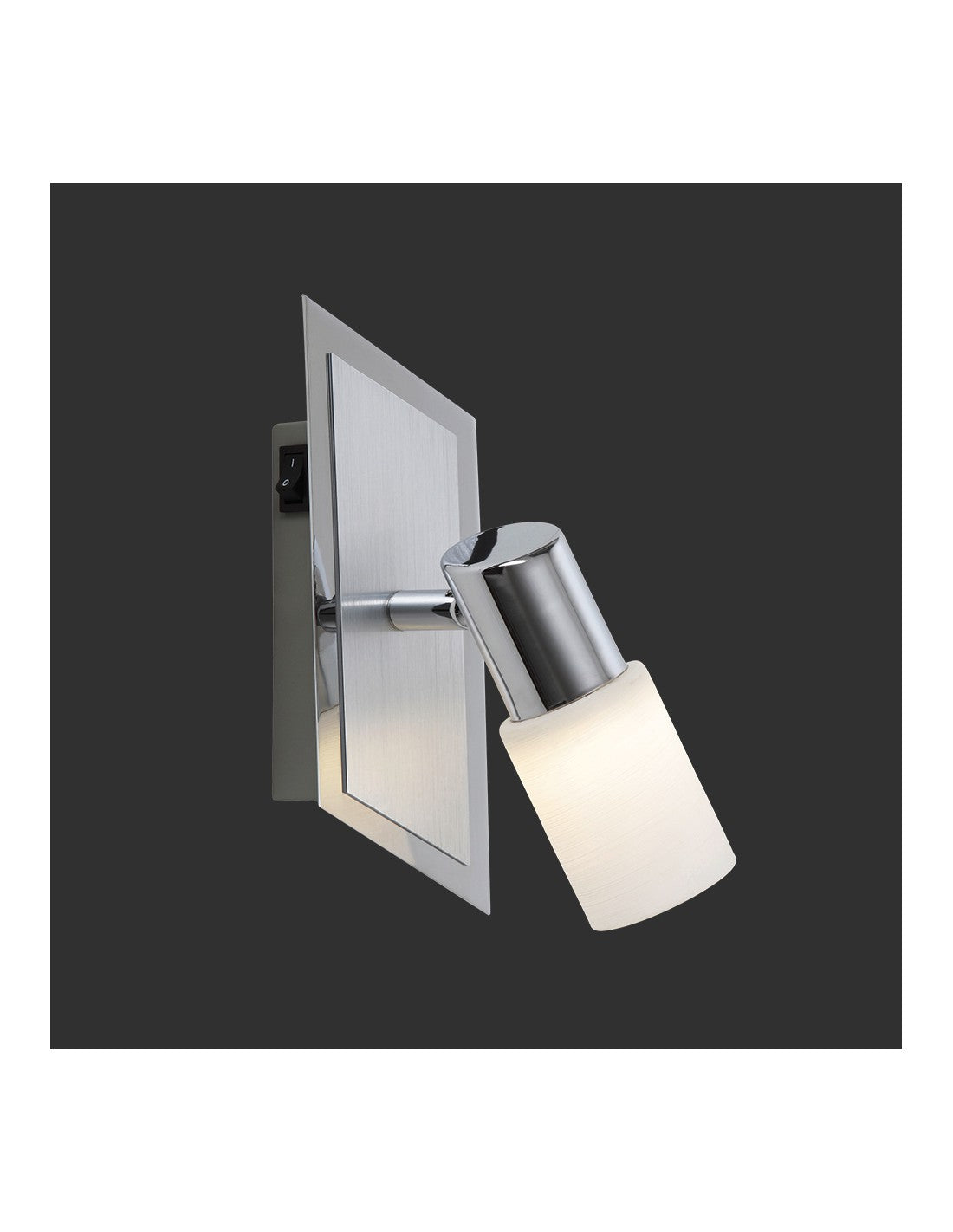 Clapton Spot LED Chrome Et Verre Blanc H20 cm Trio Lighting