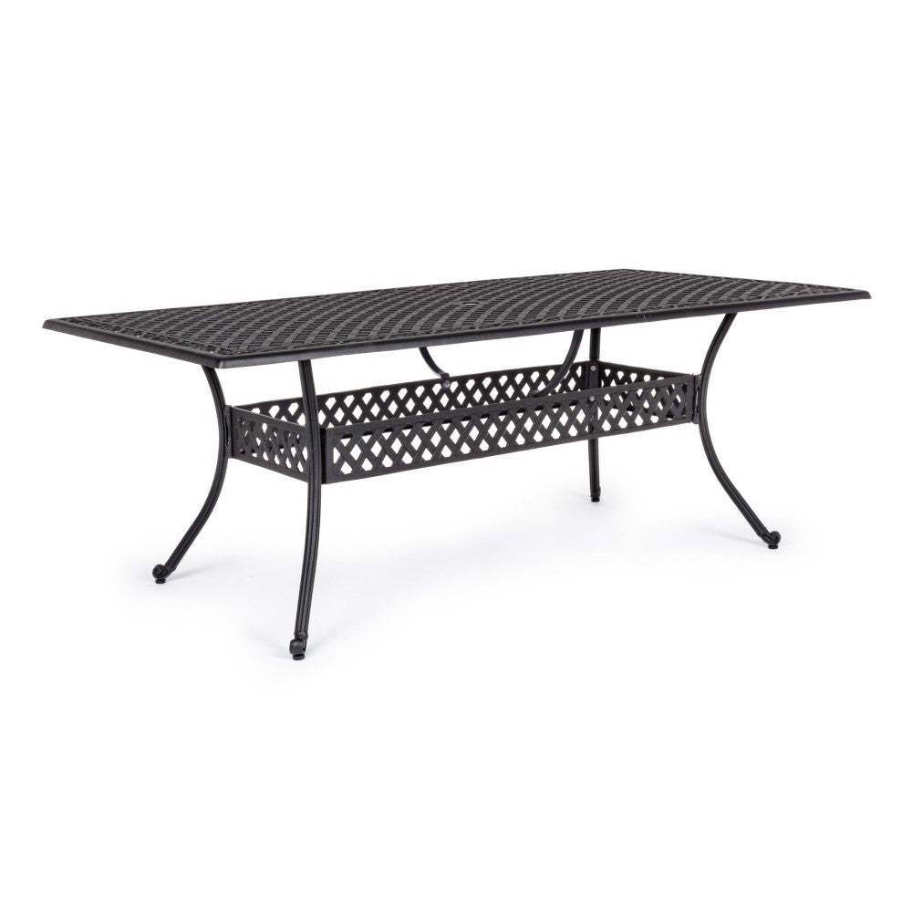Table d'extérieur rectangulaire Ivrea anthracite 107 x 213 cm