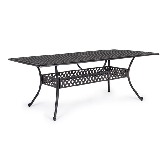 Table d'extérieur rectangulaire Ivrea anthracite 107 x 213 cm