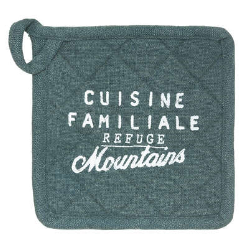 Gant et manique Wilde, couleur bleu canard