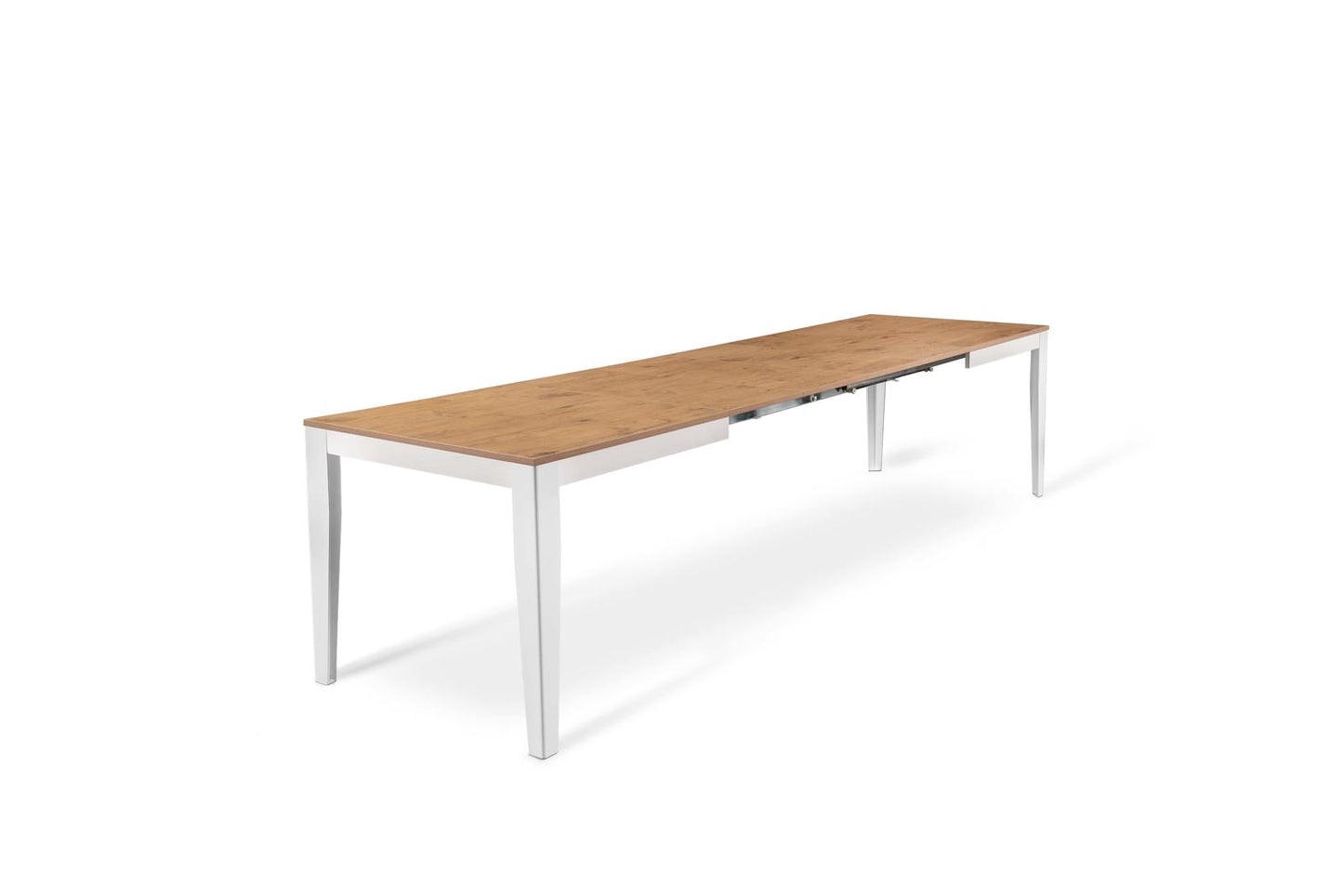 Table extensible chêne blanc 80 cm x 130-290 cm H. 76 cm