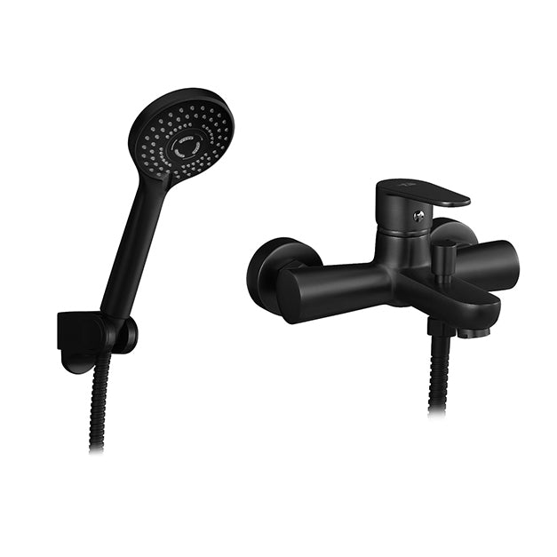 Mitigeur monocommande de bain noir mat