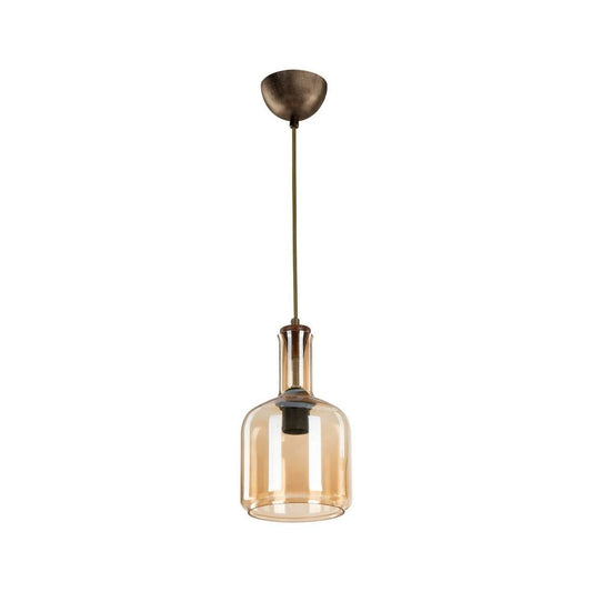Lampada a sospensione Boston MDL3554 con diffusore vetro fumè EFFEZ