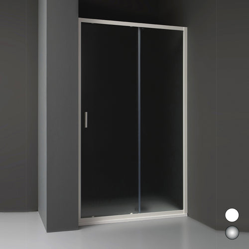 Niche de douche coulissante avec 2 portes Fast 2000 cristal profondeur 137-141 cm. Cro/vitrage Entre