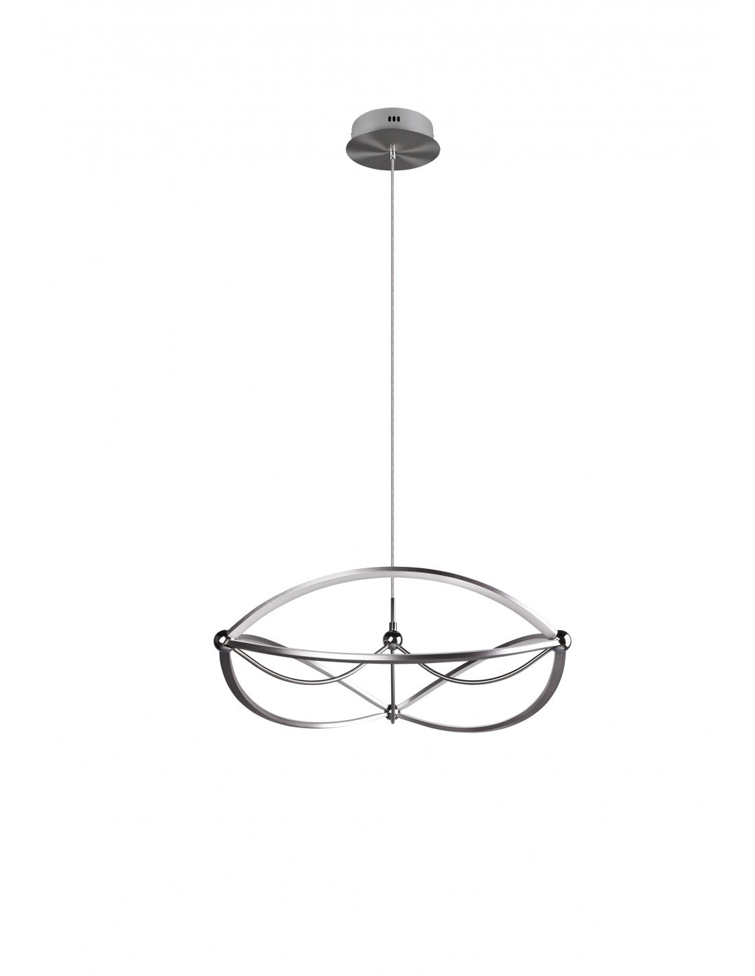 Suspension Moerna Led 42 w Charivari Ellissi Nickel Trio Éclairage
