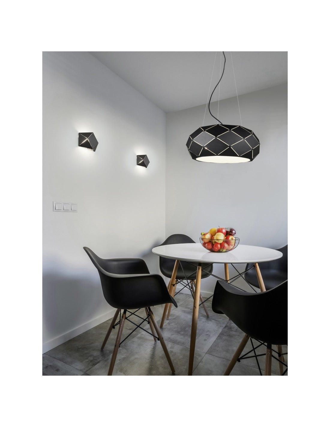 Suspension 3xE27 Zandor Noir Ø50 cm Trio Lighting
