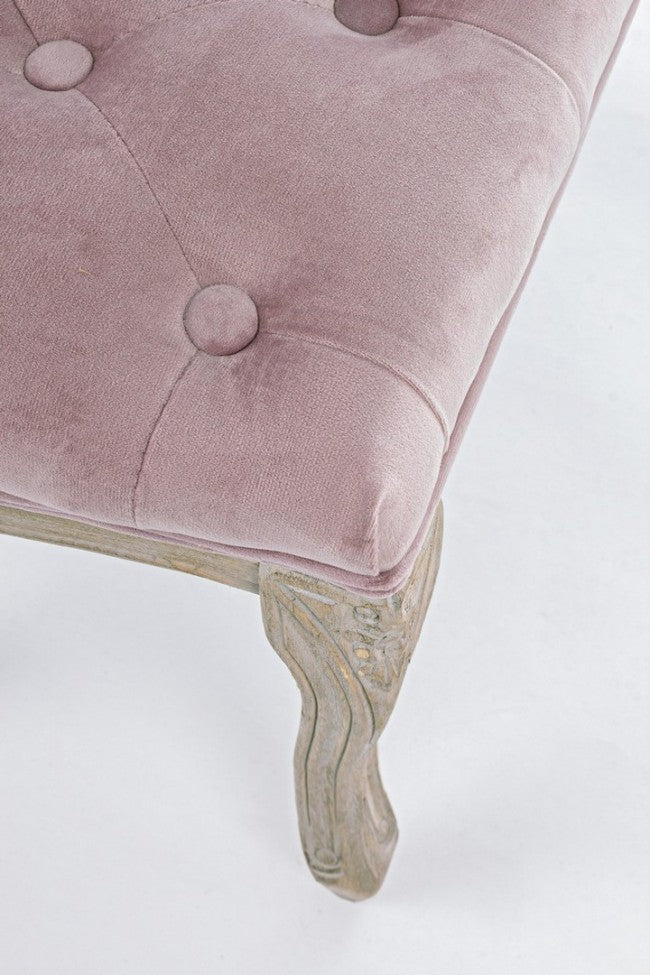 Banc classique Mathilde Woodrose en velours
