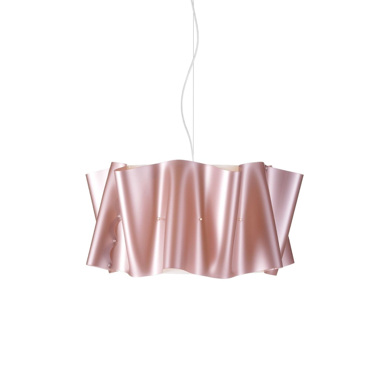Suspension en métal rose en métal chromé Cm. 50 x 27h