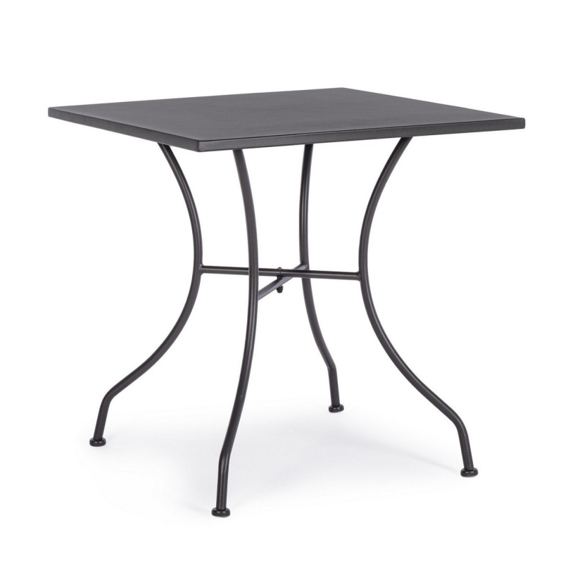 Table Kelsie en acier anthracite 70x70 cm
