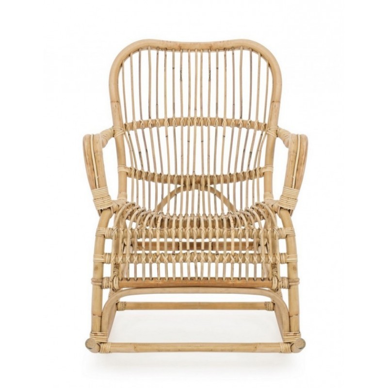 Fauteuil à bascule en rotin naturel CASIMIRA 66x82x h88 cm