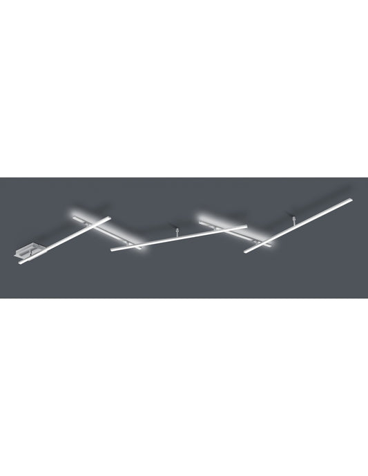 Plafonnier-Applique Indira 5 Tiges Orientables Rétroéclairage Nickel L245 cm Trio Lighting