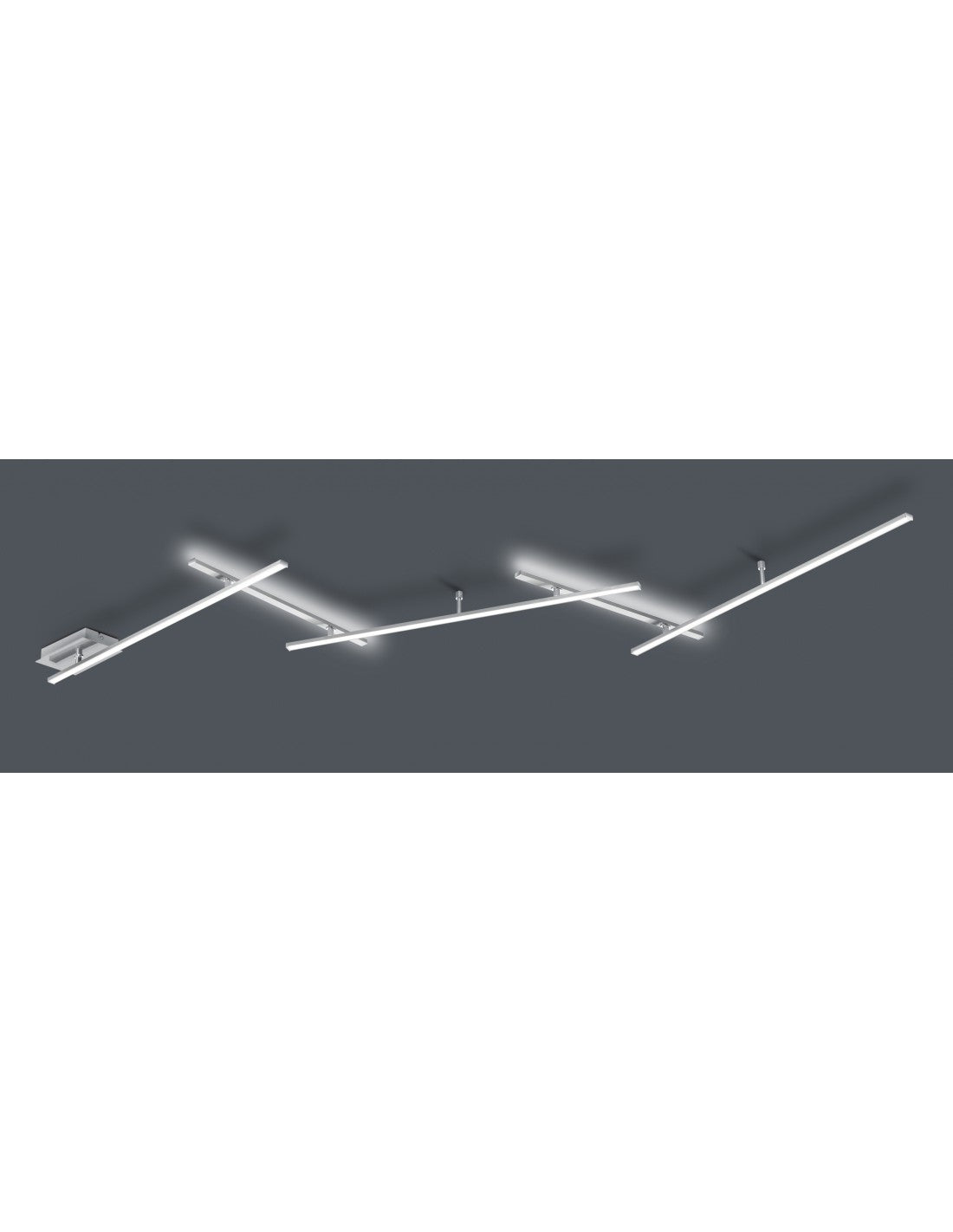 Plafonnier-Applique Indira 5 Tiges Orientables Rétroéclairage Nickel L245 cm Trio Lighting