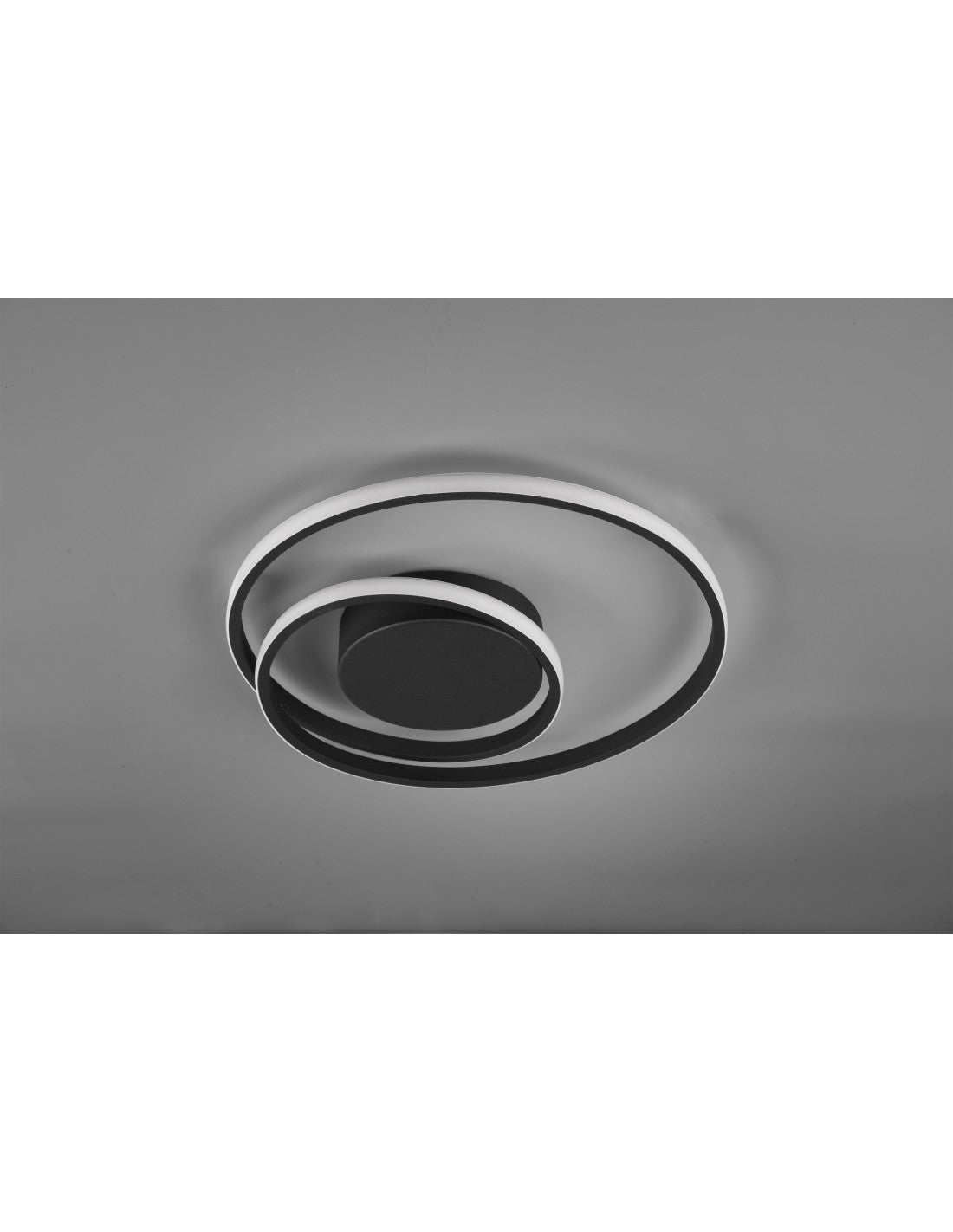 Plafonnier LED Zibal Spiral Noir 22w Dimmable Ø39 cm Trio Lighting