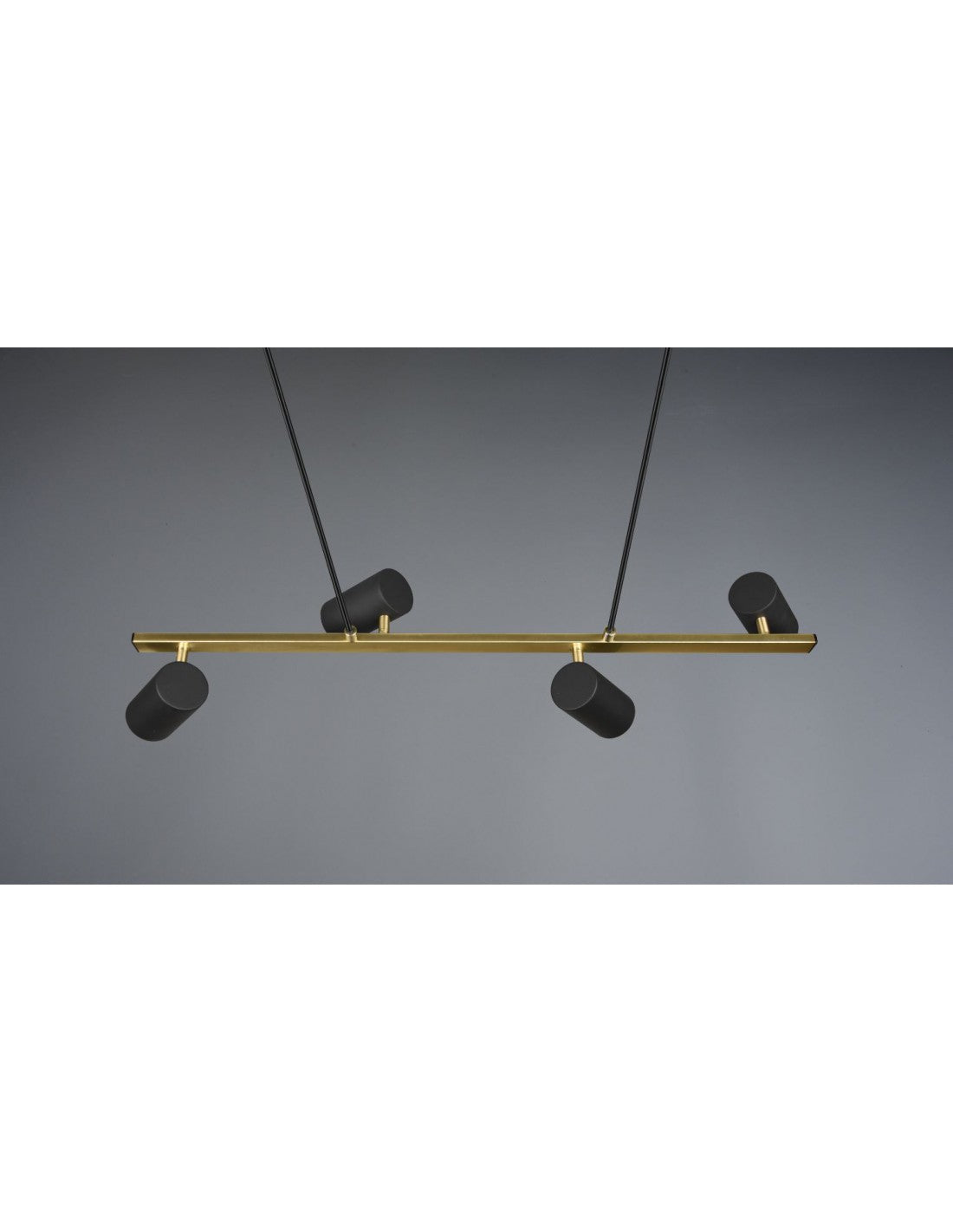 Suspension Noire 4 Spots GU10 Orientables Marley Trio Lighting