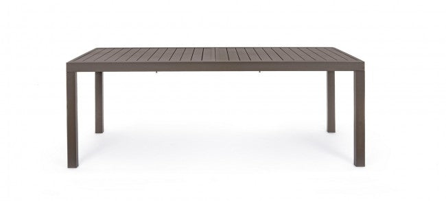 Table salon de jardin extensible en aluminium marron Hide 200-300 x 100 cm