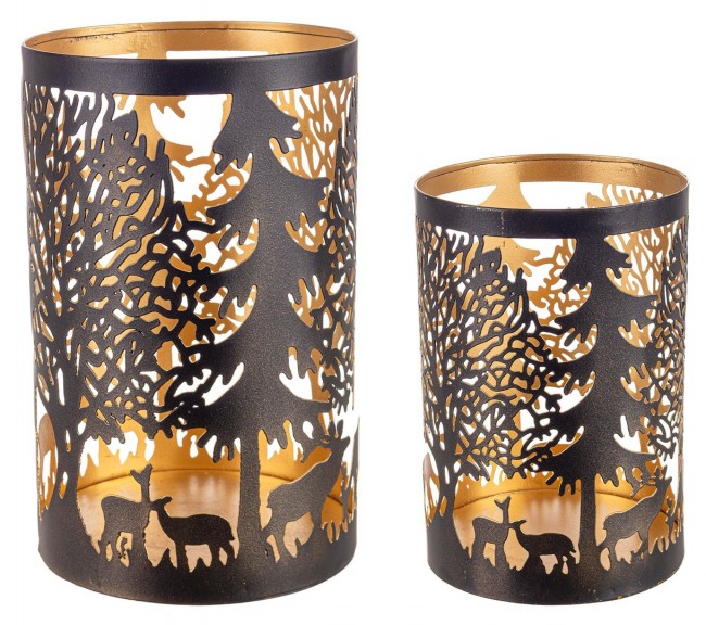 3x Set2 P.Bougie Daya Cil Renne Noir