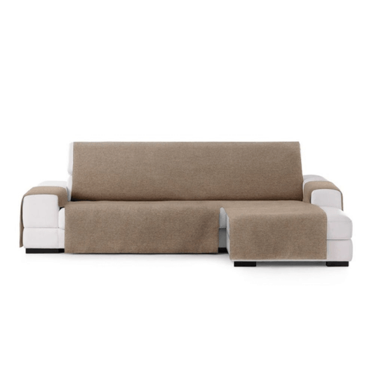 Housse de canapé Valeria péninsule droite beige 290
