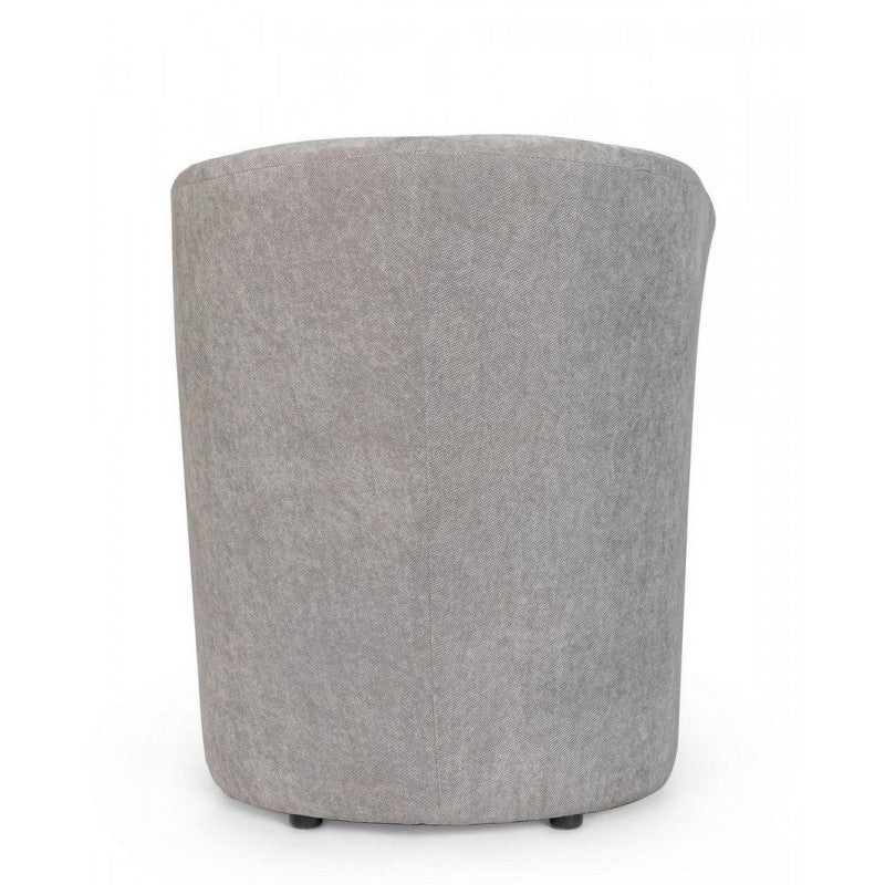 Fauteuil en bois et tissu gris clair BELIZE 64,5x63x h76 cm