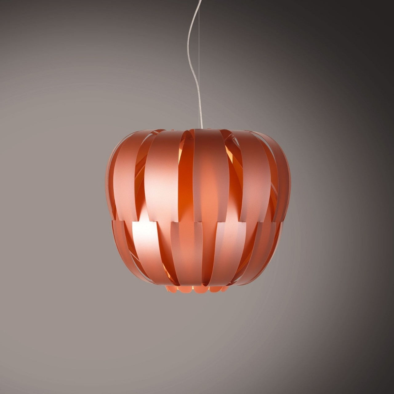 Suspension 3 Lumières Cuivre en Métal Chromé Cm. 75x60h