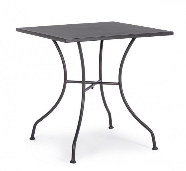 Table Kelsie en acier anthracite 70x70 cm