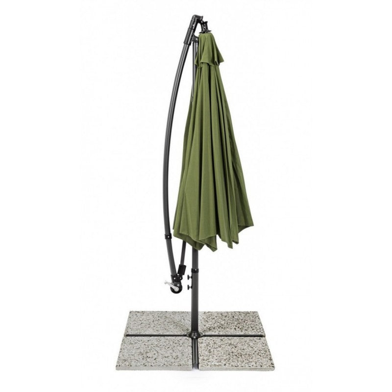 Parasol de jardin avec bras 360° Texas 300x h260 cm Anthracite-Olive