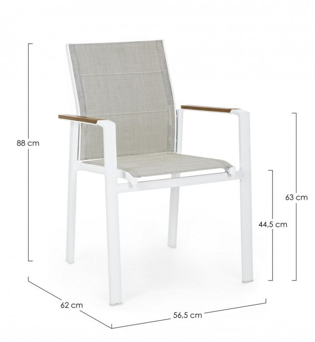 6x Chaise C-Br Kubik Blanche Sj60